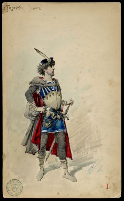 …while a troubadour stands guard…